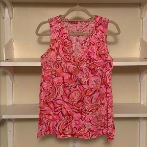 Lilly Pulitzer sleeveless Essie top size L